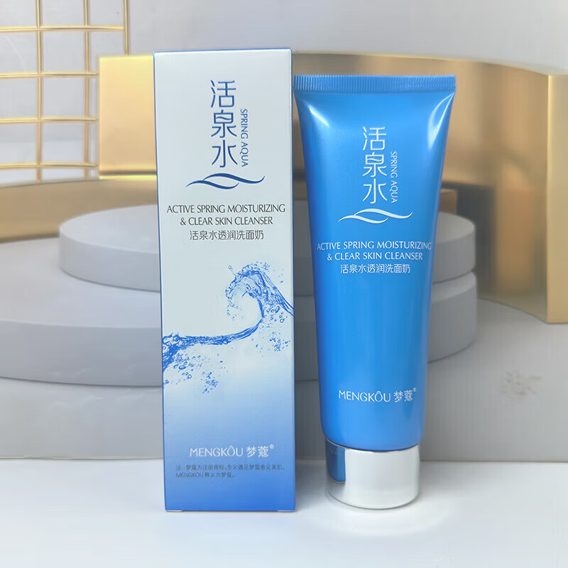 梦蔻活泉水透润洗面奶深层清洁不拔干丰富细腻泡沫补水保湿洗面奶男女 梦蔻活泉水透润洗面奶120g