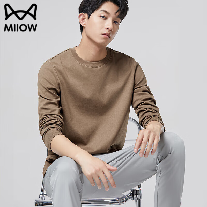 ���ڲ�����è�ˣ�MiiOW��Һ��˿���޳���T���д�����ﶬ�����ɫ�߶��·�2025�¿����� Ħ��ɫ XL (�ʺ�130-145��) 75Ԫ