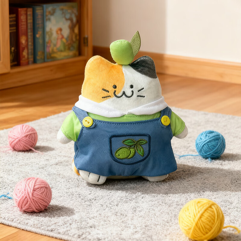 秦始皇兵马俑博物馆正品朕的毛绒兵猫俑橄榄猫三花挂件西安旅游纪念品礼物背包钥匙扣 朕的毛绒-兵猫俑-橄榄猫（无礼袋）