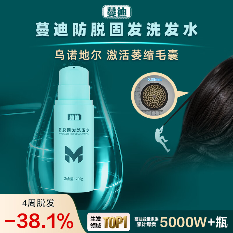 蔓迪防脱固发洗发水【乌诺地尔】米诺近似物 养发育发男女士洗头液露