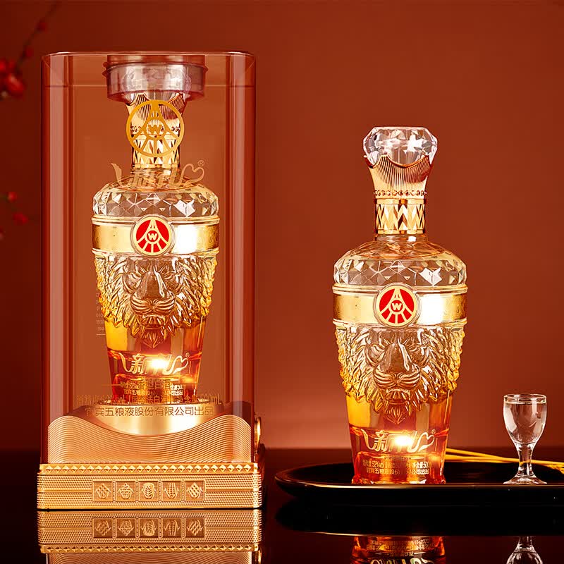 五粮浓香股份公司出品 新礼狮韵 浓香型白酒 52度 500mL 2瓶