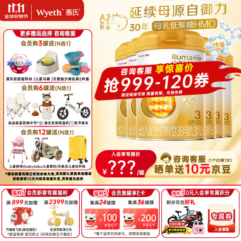 Wyeth/���� �����̴�A2 3�� Ӥ���̷� 810g 6��