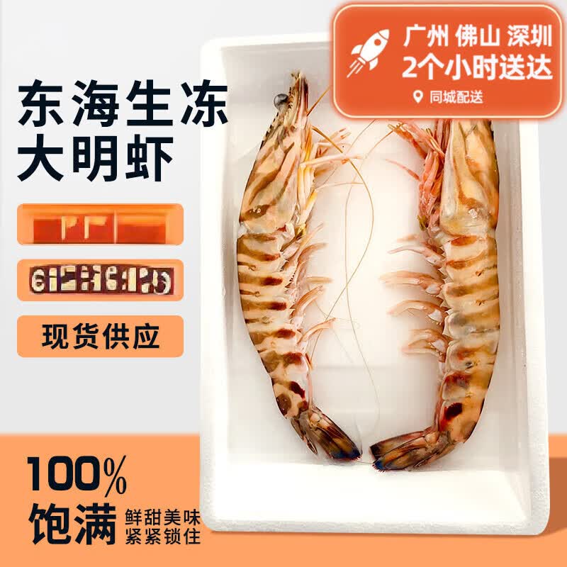 东海大明虾 鲜活冷冻大号海捕虾对虾海斑节虾竹节虾 4
