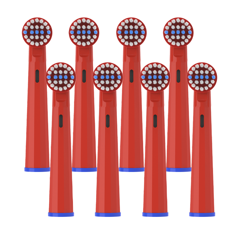 隽悦适配博朗OralB欧乐B儿童电动牙刷头3757/D12K/D100K/EB10/DB4510K软毛替换头 8支 儿童专用软毛刷头