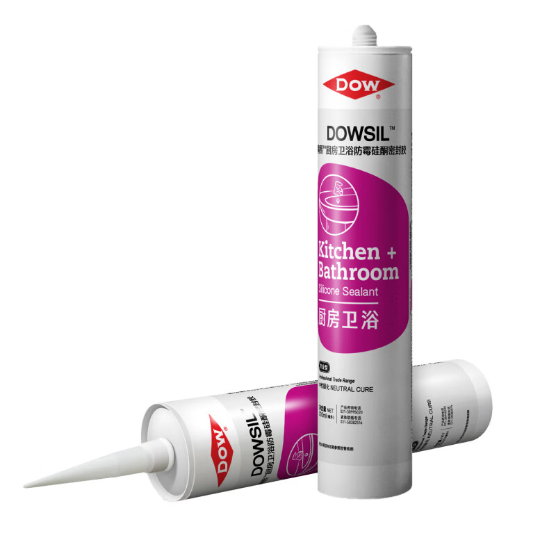 陶熙道康宁玻璃胶防霉防水厨卫专用快干防水密封胶马桶水盆收边美容胶 白色*1支（无工具包）