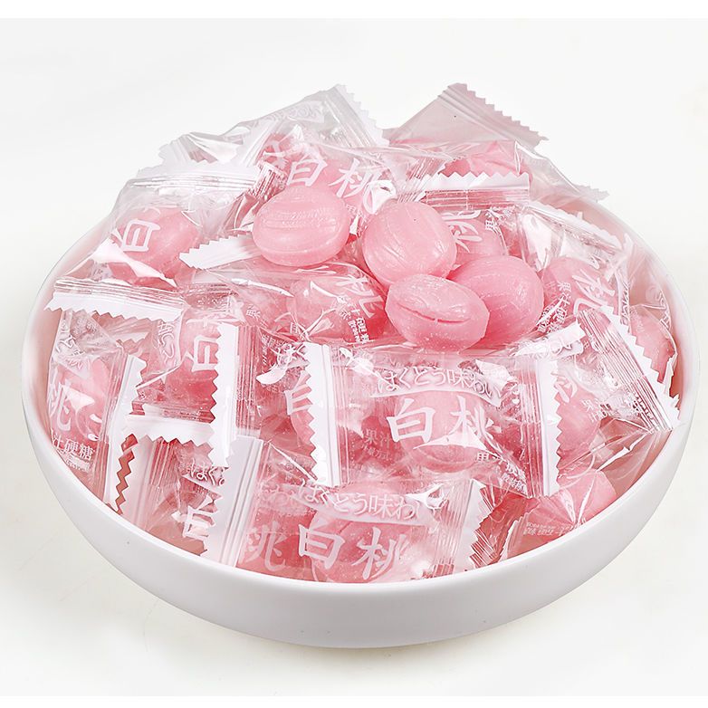 宏源白桃糖结婚庆喜糖办公休闲零食糖果商务招待糖批发高颜值硬糖