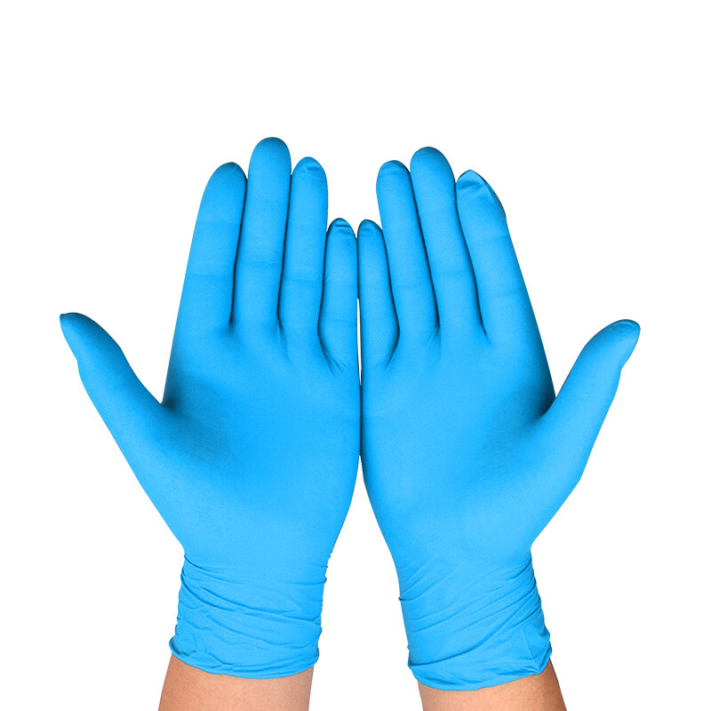塞莫诗一次性手套丁腈手套厨房清洁洗碗袋装抽取式加长款食品级丁晴手套 蓝色【常规款100只/盒】9英寸丁腈 L大号