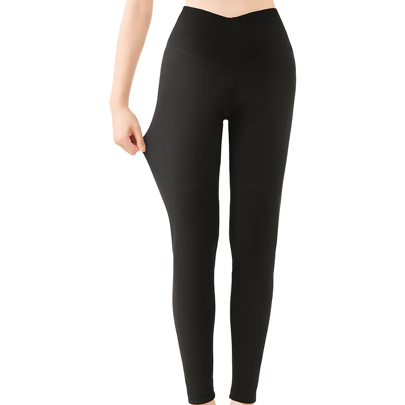 古今(GUJIN)保暖裤女士含绵羊毛贴片秋裤女加绒加厚冬季打底高弹修身防寒舒适 紫色 【加厚防寒】 L (95-120斤)