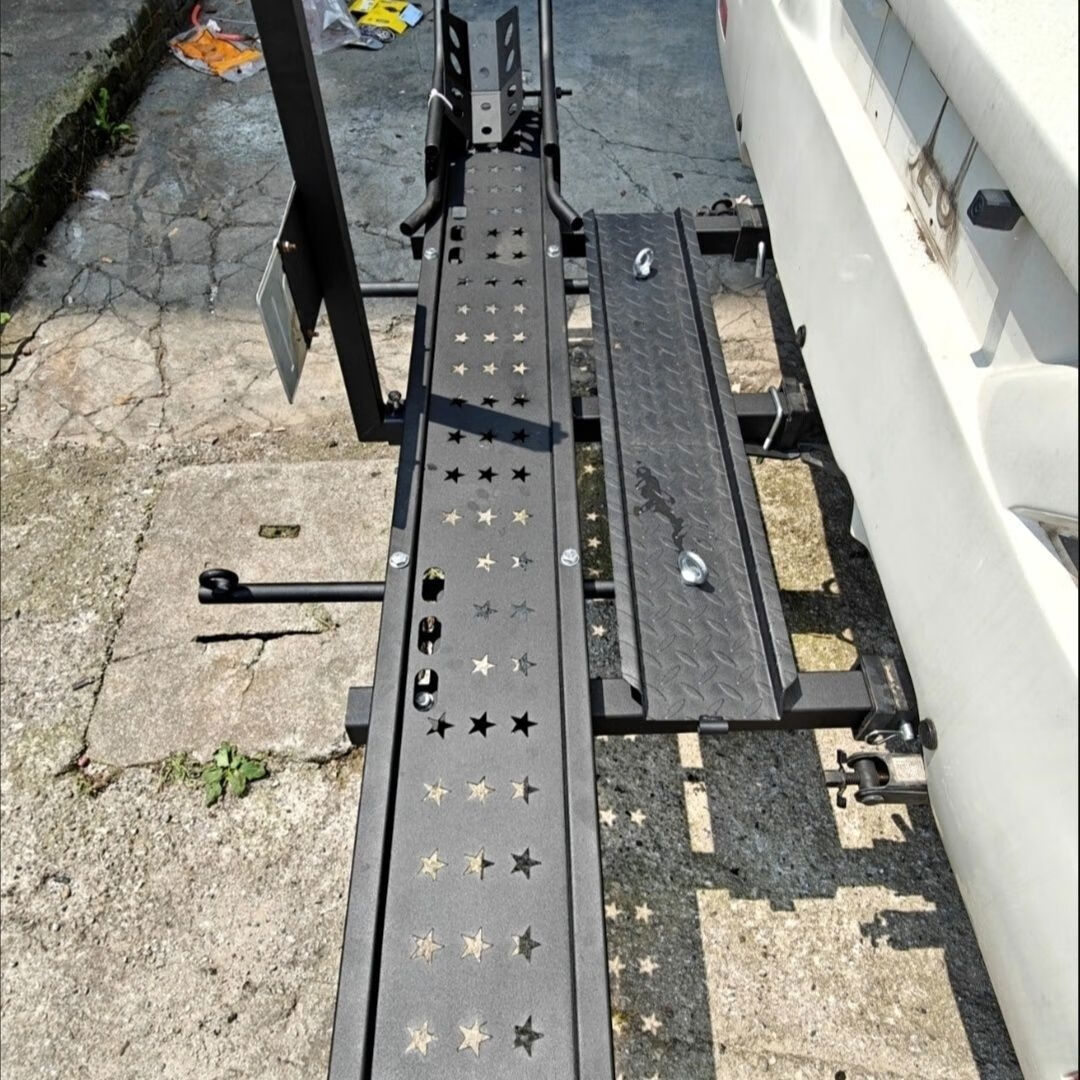 语森忆加厚款房车欧胜宝迪大通v80v90宇通专用三口摩托车背架车架托架