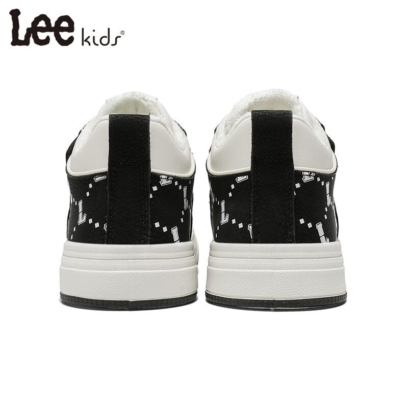 LEE KIDS童鞋2025秋冬季新款加绒儿童板鞋男中大童轻便休闲鞋运动鞋女童鞋 米黑【加绒】 33 【内长21.5cm适合脚长20.5-21.0cm】