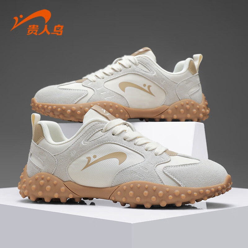 贵人鸟【品牌断码清仓】男鞋休闲鞋跑步鞋运动鞋老爹鞋男女 F5B8470白/浅灰 37
