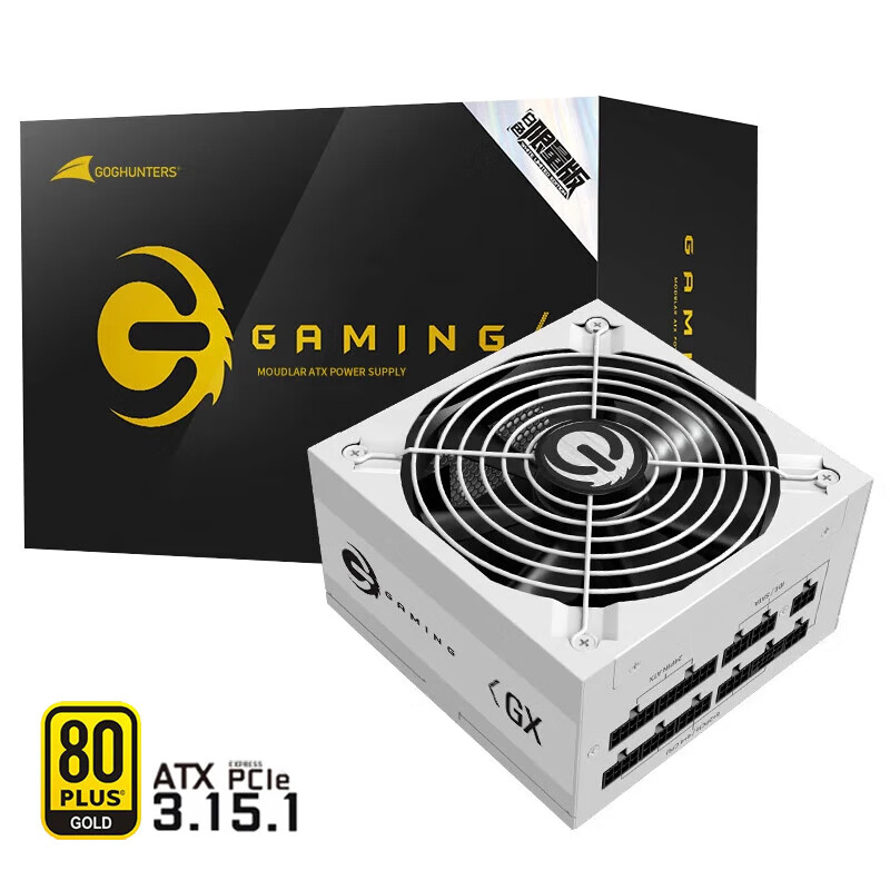 长城（Great Wall）猎金GAMING系列80PLUS金牌全模组全电压机箱主机台式机电脑电源 ATX3.1 GX 850W金牌全模组 白色