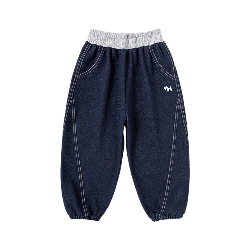 嘟嘟家【软牛仔】儿童牛仔裤春款宝宝裤子春装男童长裤休闲女童童装衣服 藏青色 （部分尺码预售） 100