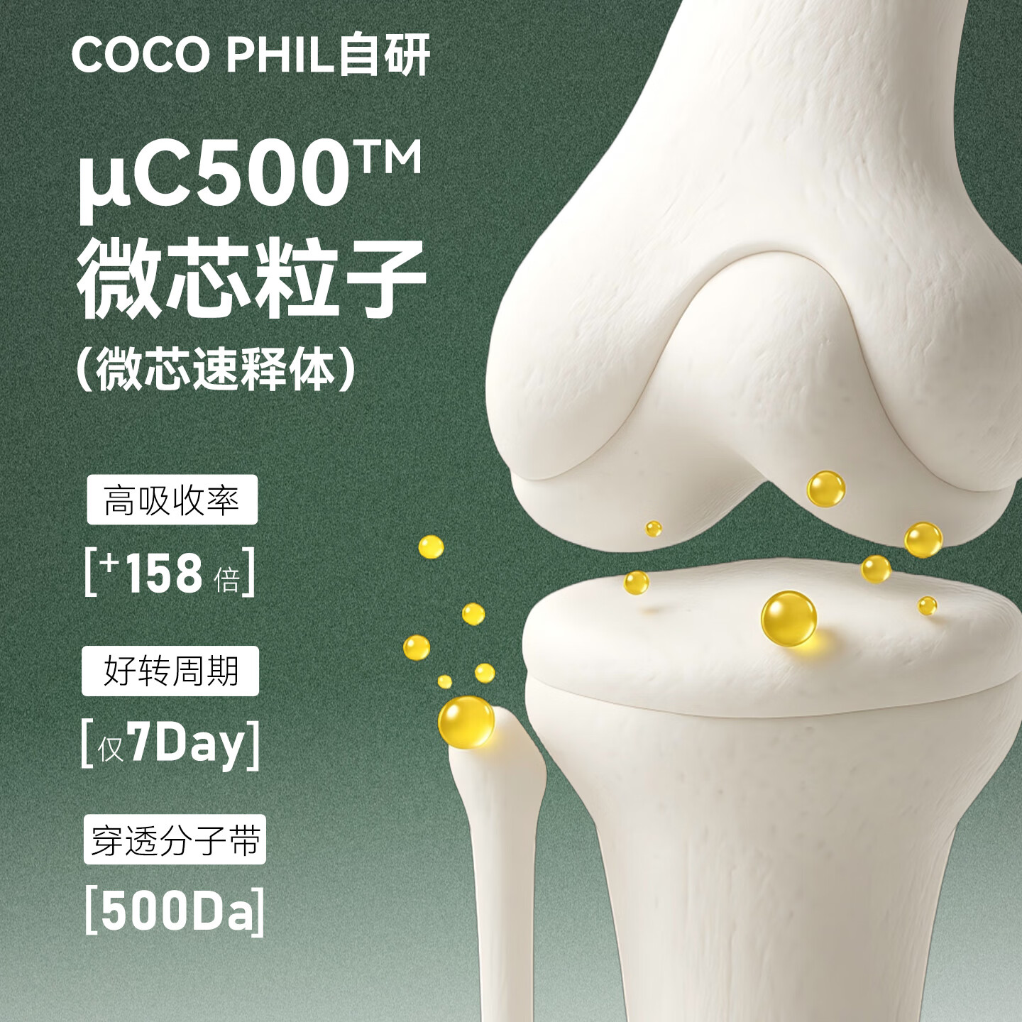COCO PHIL158倍小分子 鲨鱼软骨素猫用 猫咪关节保护 宠物营养补充剂 猫用小分子鲨鱼软骨素专业版