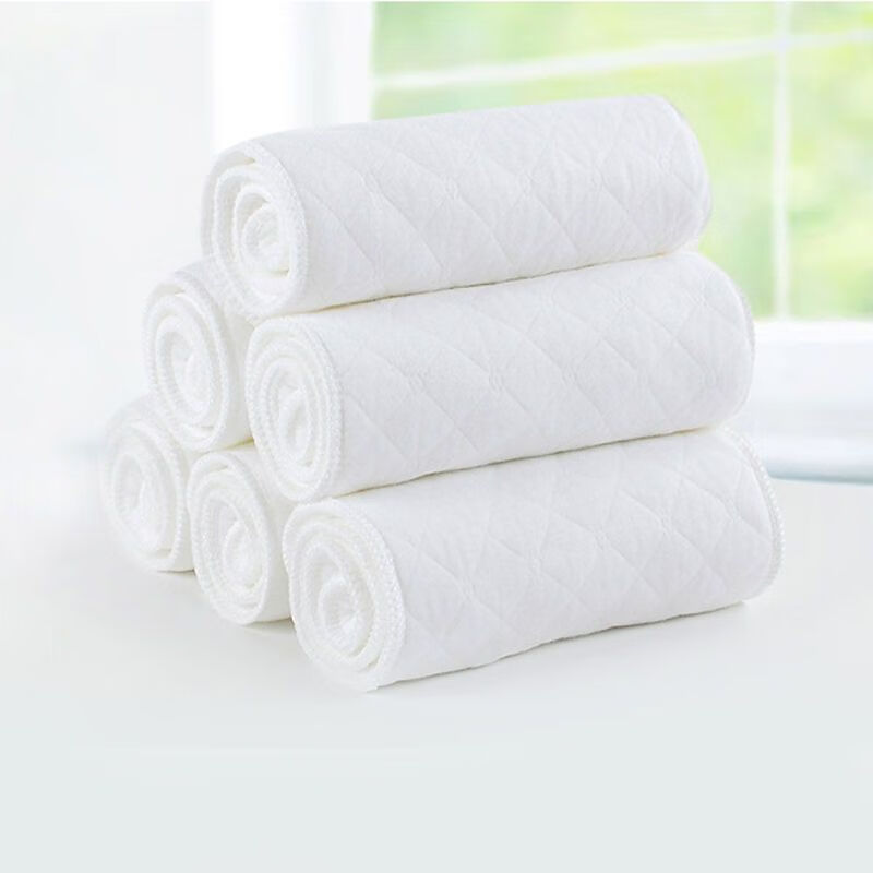 AILUKI10片纯棉尿布尿片新生儿宝宝可洗全棉生态棉婴儿儿童尿布无荧光剂 10条装/送1个尿布扣的 三层长32*宽12cm搭配尿裤用的