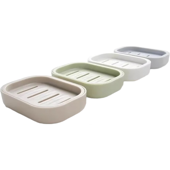 轻奢旅行肥皂盒便携式迷你香皂盒密封沥水双层带盖盒透明高级家用 3个装【普通肥皂盒】