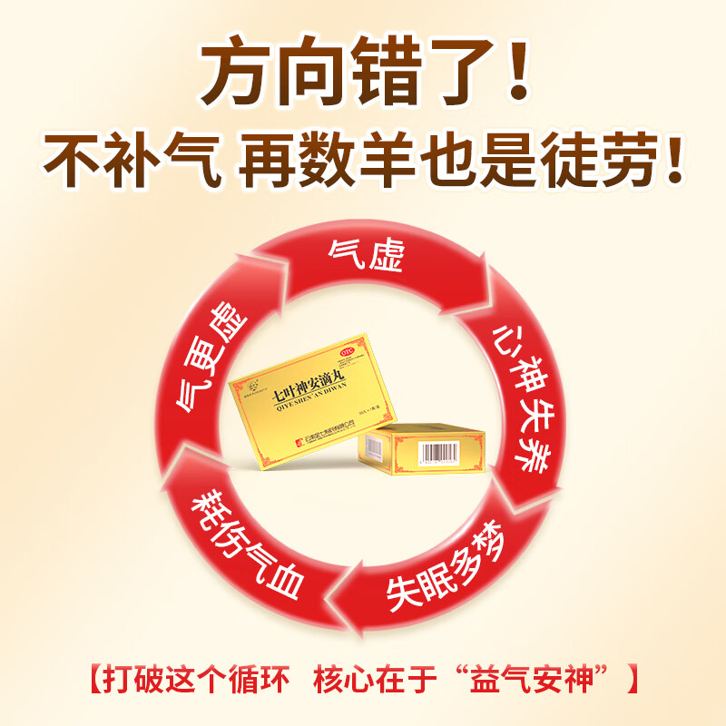 [金七]七叶神安滴丸 50mg*36丸 3盒装 京东大药房安神助眠用于心气不足气虚血亏导致的失眠多梦心悸心烦 正品云南治疗失眠 深度改善/约12天量