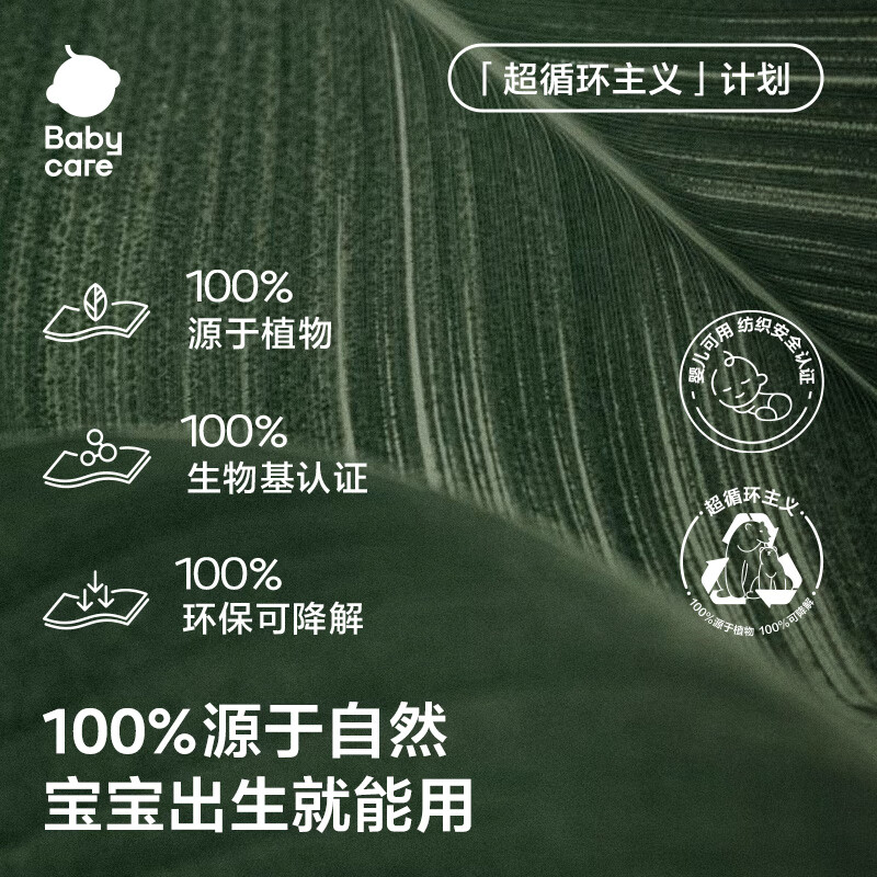 babycare紫盖加厚婴儿手口湿巾柔软亲肤无甲醛无酒精新生儿洗脸巾湿纸巾 【整提装】 10抽 10包
