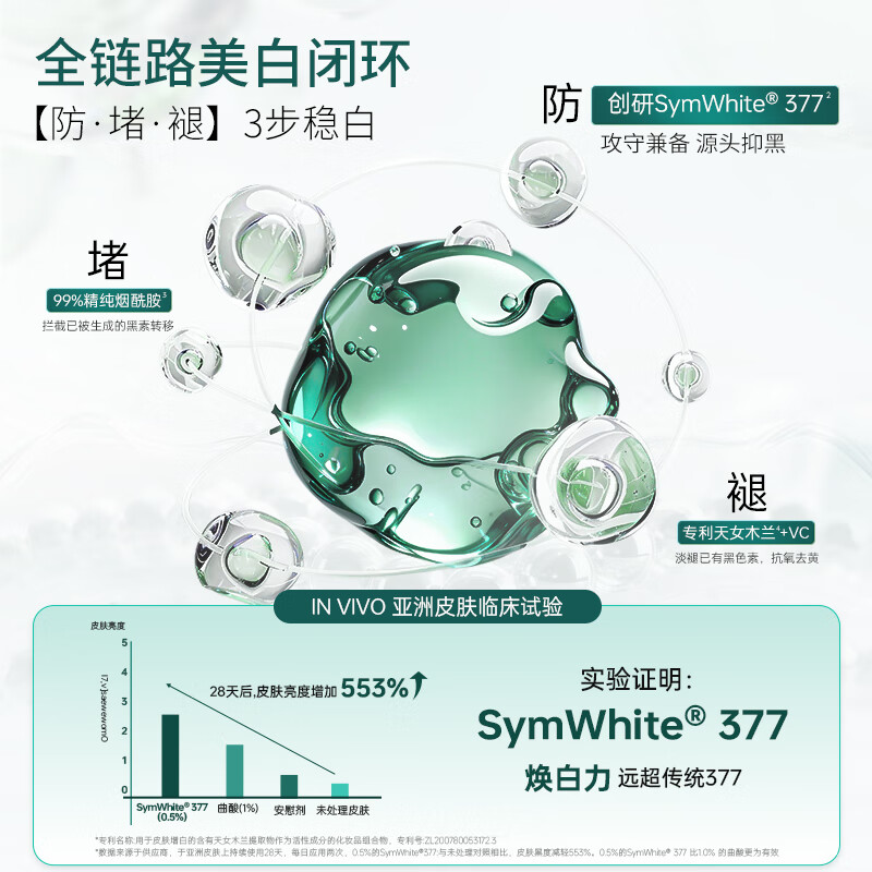 泉兮净颜美白保湿洁面乳卸淡妆深层清洁毛孔不紧绷水润控油淡斑洗面奶 美白洗面奶100g*1+377美白面膜2盒10片+嘭嘭素颜霜2g*5