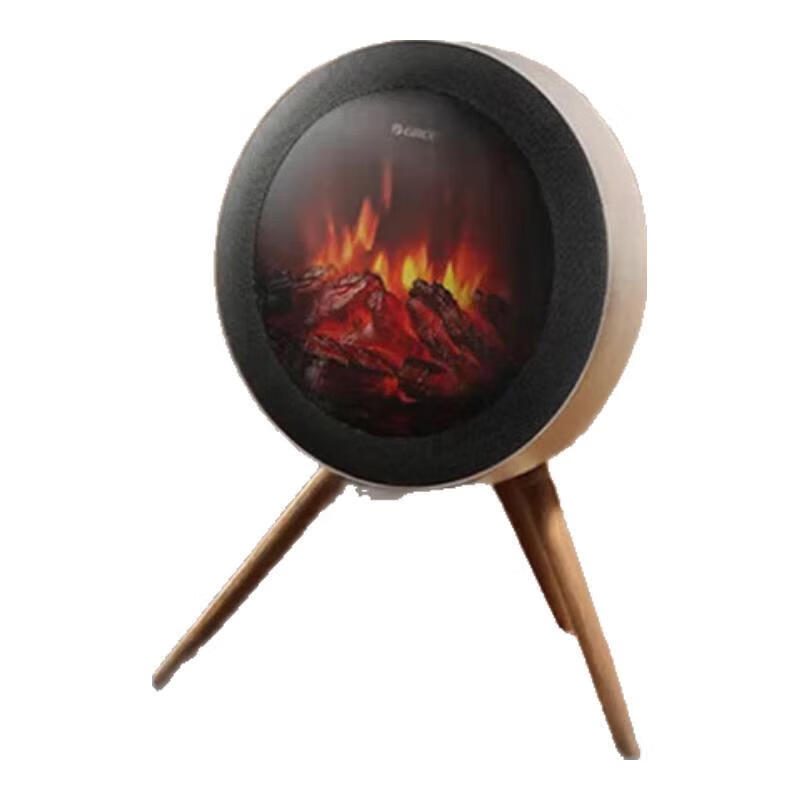 格力（GREE）石墨烯取暖器家用北欧时光篝火暖风机仿真火焰速热电暖气ECO节能 NFTD-X6020B-MF【若华金+黑】