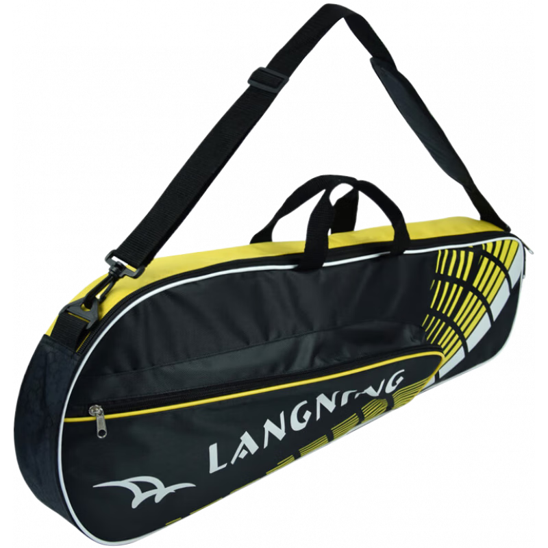 朗寧（LANGNING）便攜羽毛球包大容量男女款手提單肩網(wǎng)球拍包耐磨羽毛球拍包袋 拍包黃色