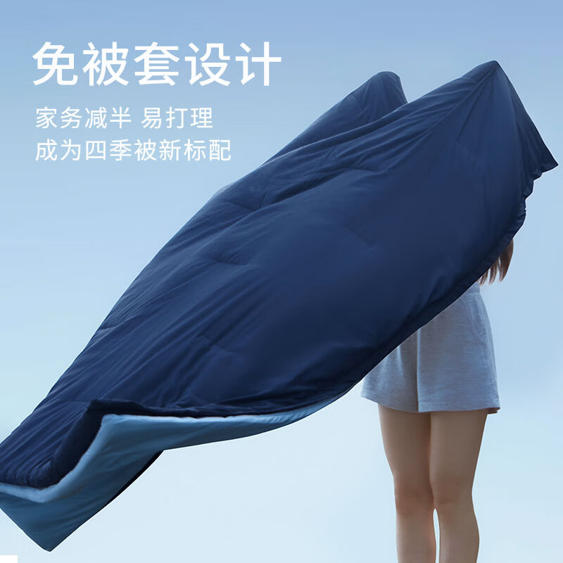 被子冬季深睡控温被Pro2.0春秋四季被A类被芯深睡被子母被 【新】深睡蓝 220cm*240cm 冬被（双层控温子母被）