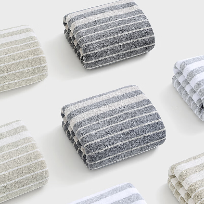 三利浴巾7A抗菌亲肤柔软吸水速干A类不易掉毛男士女通用大浴巾 深灰色 【加大7A抗菌】