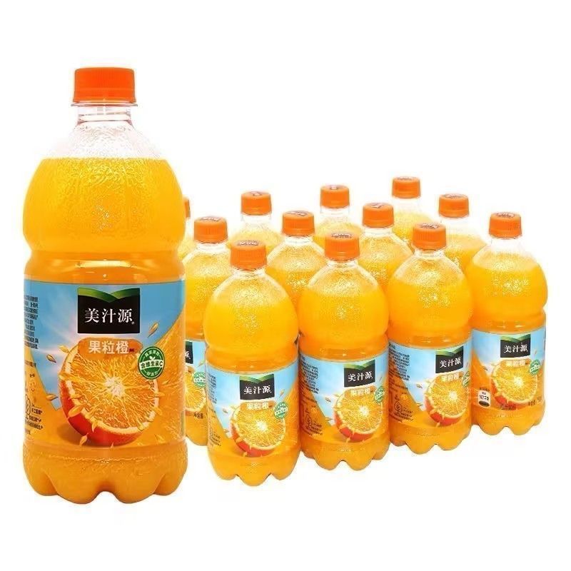可口可乐果粒美汁源750ml12橙汁果味果肉果汁饮料饮品 美汁源果粒橙750ml*12瓶