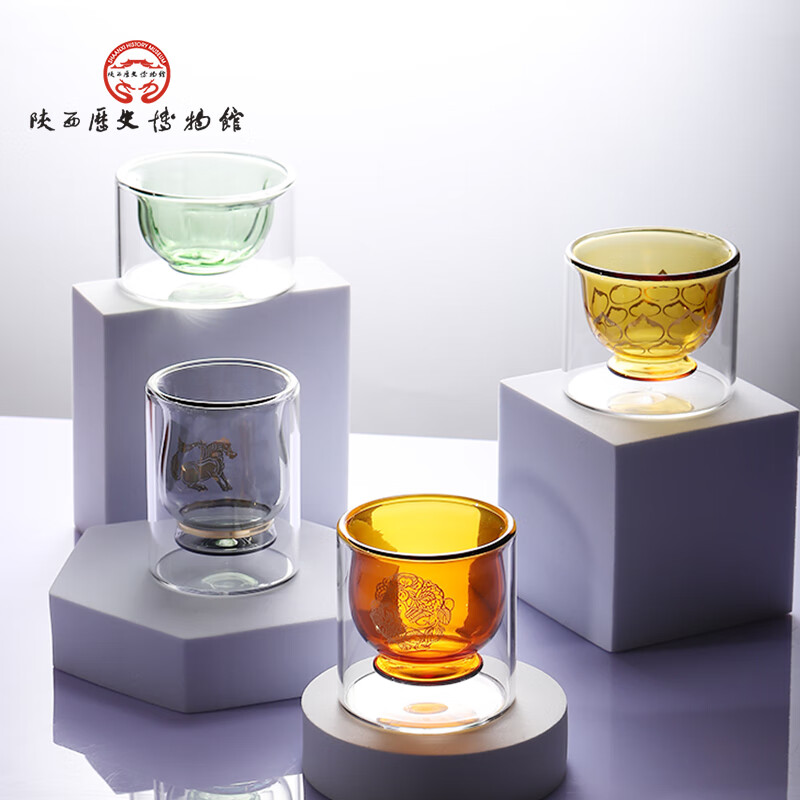 陕西歴史博物館陕西历史博物馆得宝文创茶具茶杯礼盒手提袋套装乔迁礼物商务礼品 得宝·舞马茶杯