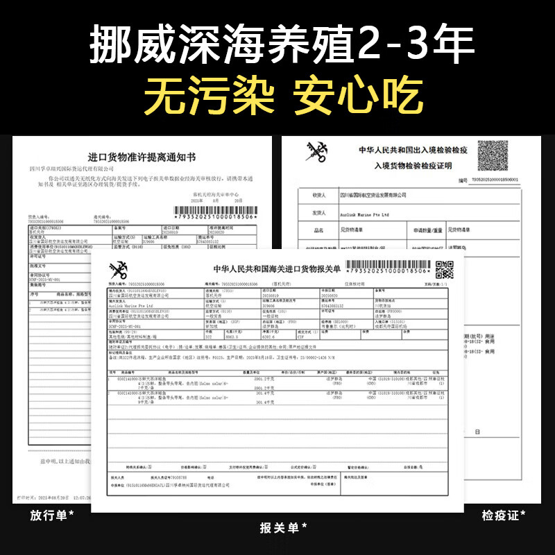 皇丞名肴挪威三文鱼中段鱼腩整条原装进口大西洋海鲑鱼生鲜去刺身背肉鱼片 挪威三文鱼中段+鱼腩 500g 【店长推荐】