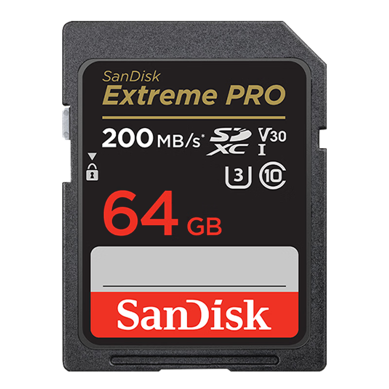 ���ڲ��������ϣ�SanDisk�� ����ڴ濨SD��64g/128g U3�ڴ濨200M 4K�������� v30΢�������񴢴�SD����� 64G  SD��������ٸߴ�200M/��