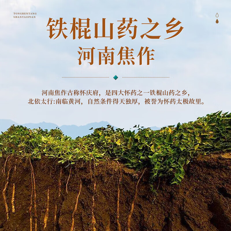 朕皇同仁堂山药片铁棍山药片河南怀山药泡水生山药煲汤厚片 【1盒体验装】200g/盒