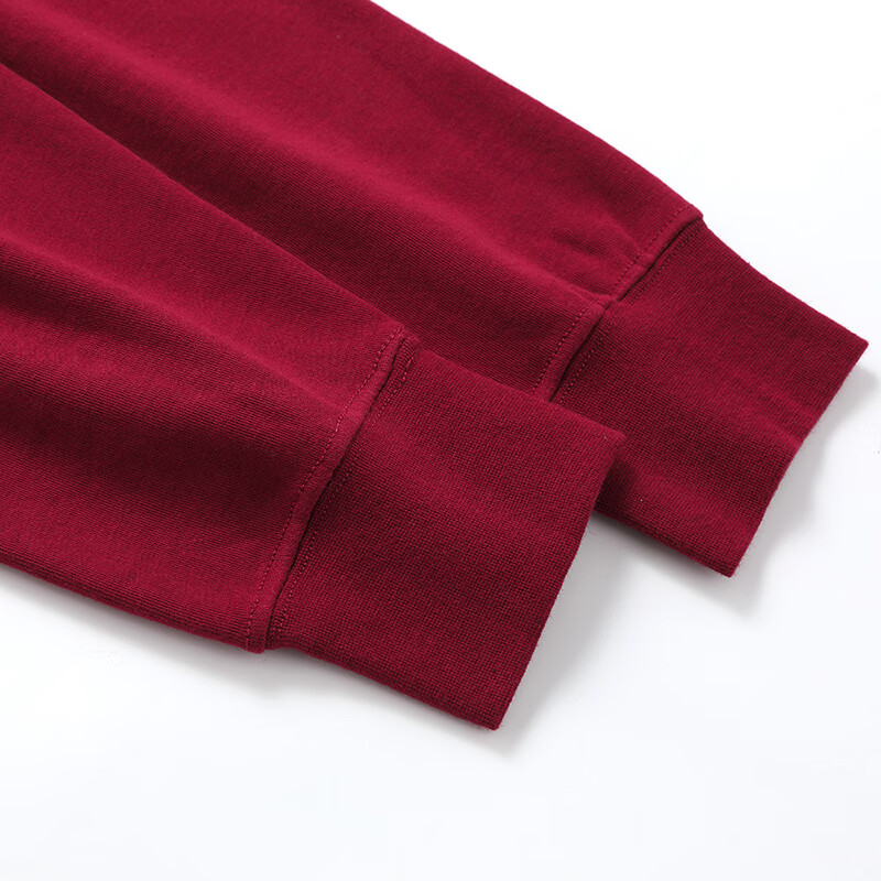 三枪秋冬中老年女士高腰大码宽松防寒秋裤柔软纯棉保暖裤线裤长裤 樱桃红 XL