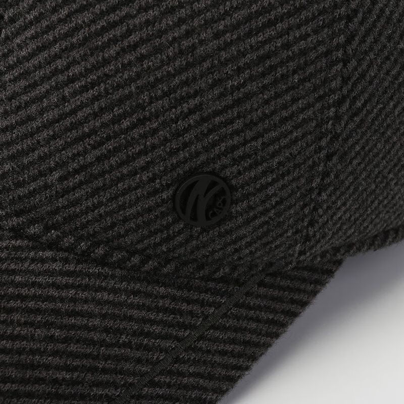 中年人男士冬季保暖棒球帽护耳棉帽爸爸爷爷秋冬款 深蓝+围巾 均码