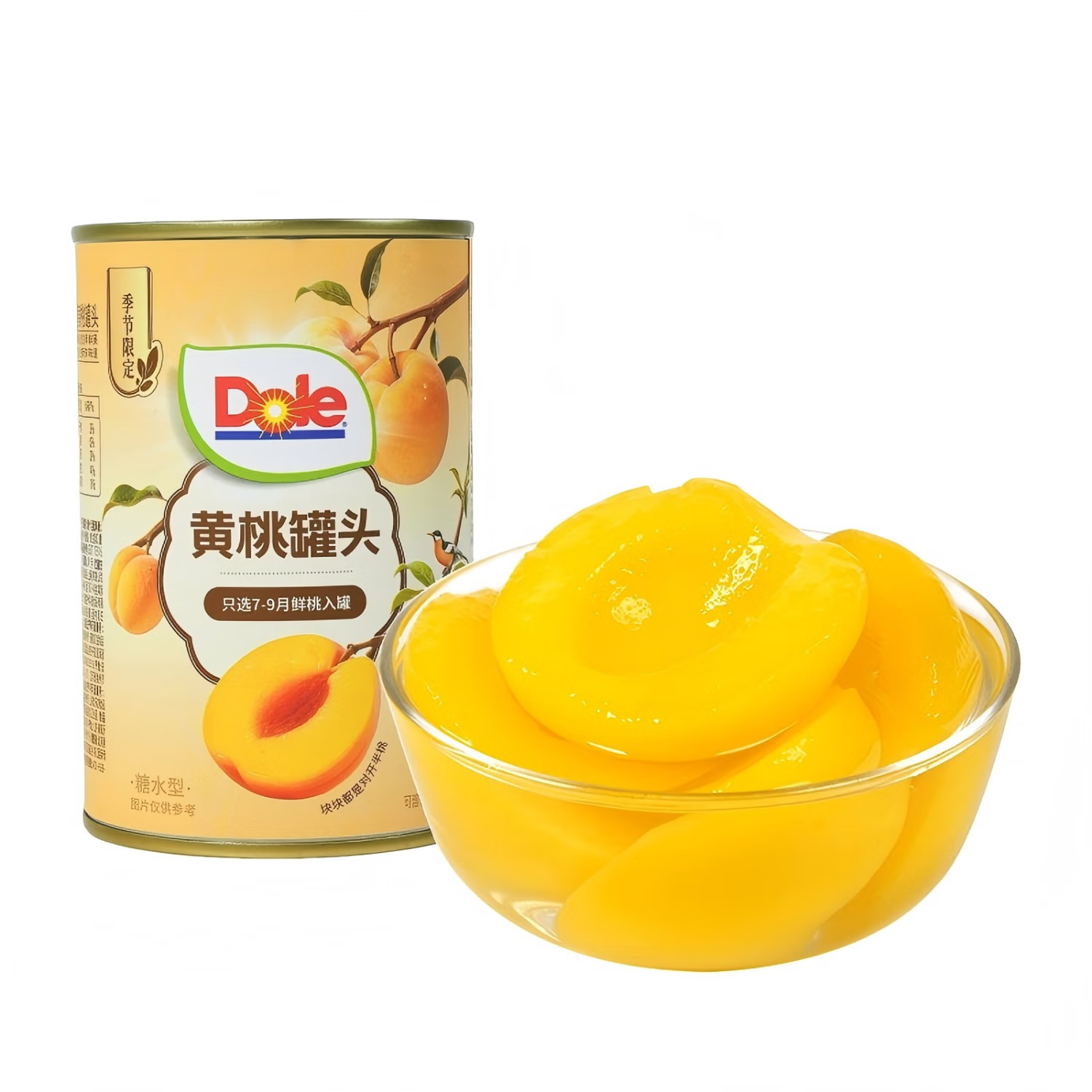 都乐（DOLE）黄桃罐头425g*1罐装砀山黄桃水果罐头休闲零食 新老包装发货