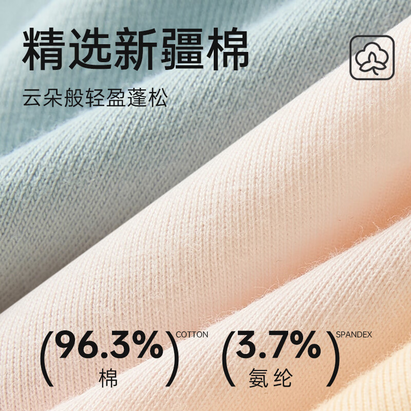 浪莎（LangSha）【首次免洗】女士内裤女纯棉抑菌中腰无痕大码少女三角裤 【首次免洗】混色独立装 4条 2XL 【155-180斤】