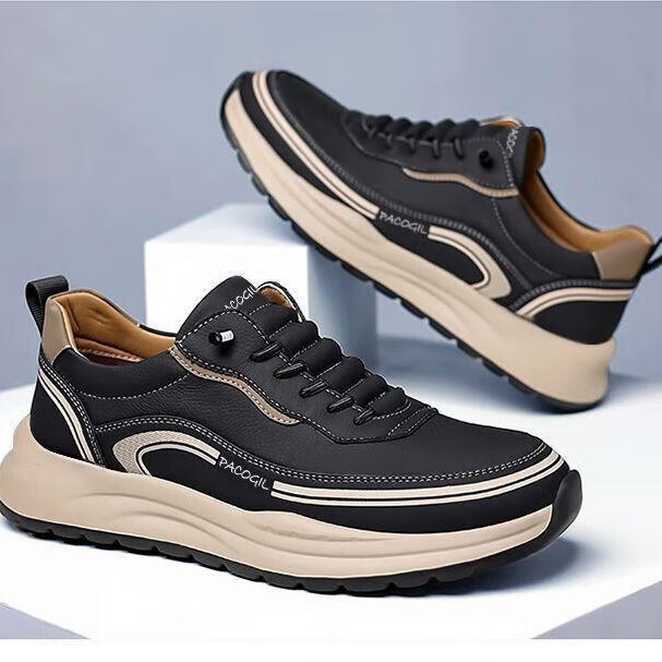 2025新款秋冬季休闲鞋户外休闲百搭防滑耐磨时尚旅游运动鞋wh 黑色 41