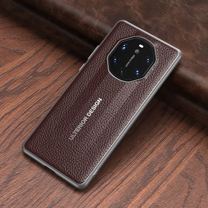 宋兵甲(ZOBIG)适用于华为Mate50RS保时捷设计版手机壳 真皮 防摔 头层牛皮 抗指纹抗手汗 磨砂 商务男士新款 宝石蓝【镜头大孔】+头层牛皮 华为Mate50 RS 保时捷设计