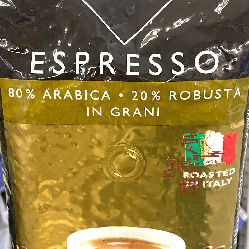 食芳溢麦德龙意大利进口RIOBA瑞吧金装咖啡豆ESPRESSO意式特浓 1KG 1000g