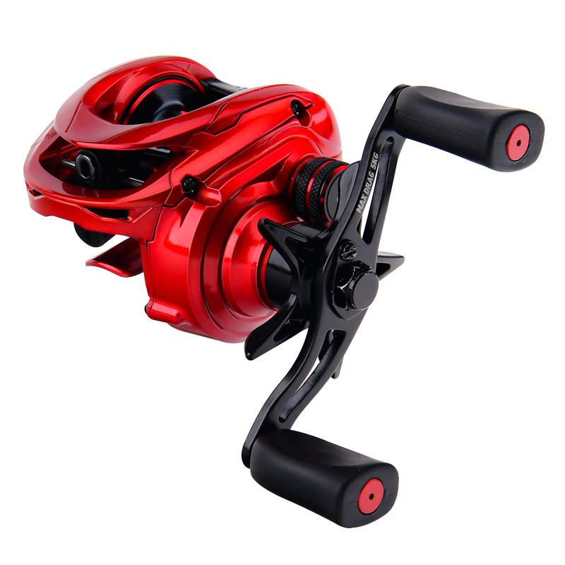 紅狼（RED WOLF）新品TAV升級版水滴輪微物遠(yuǎn)投輪泛用輪打黑淡海兩用路亞漁輪 紅色TAV右手水滴輪