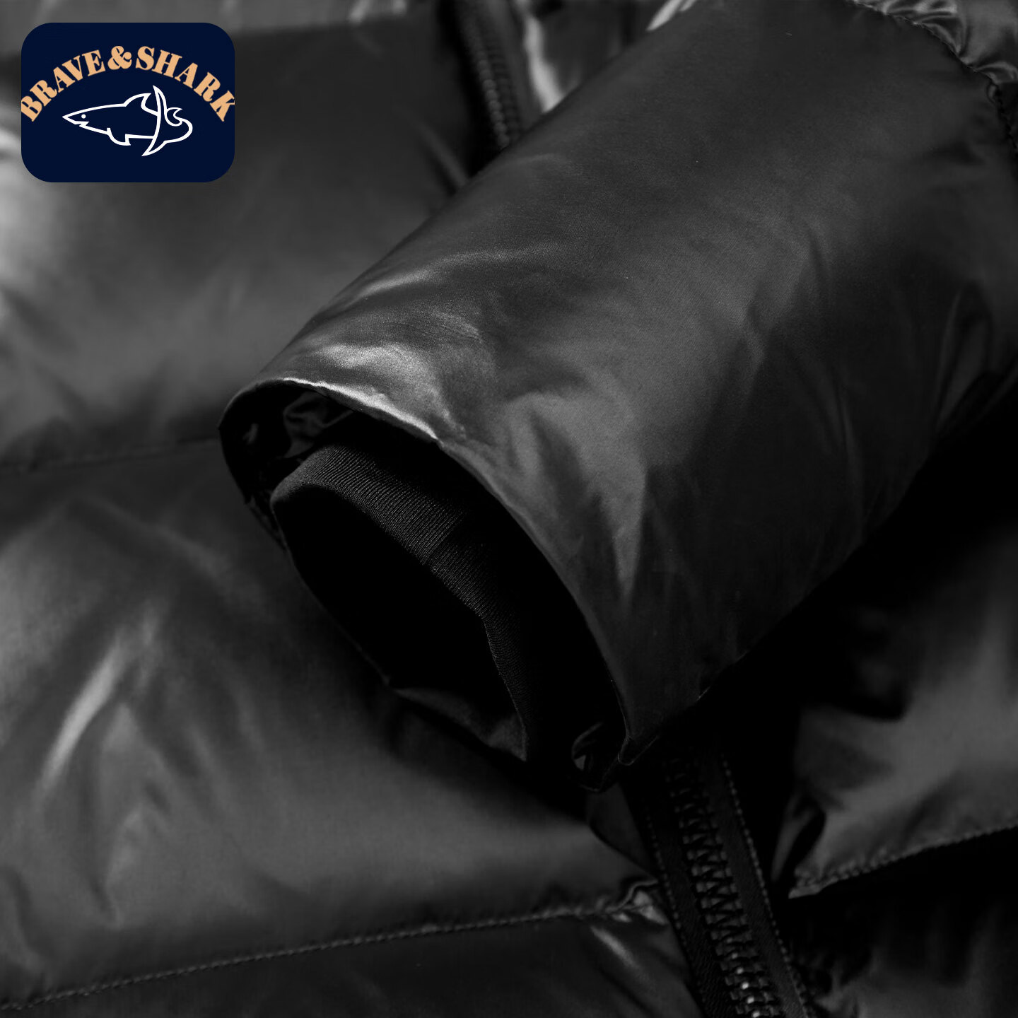 勇士鲨鱼（BRAVE&SHARK）白鹅绒短款羽绒服男2025冬季新款休闲可脱卸帽加厚保暖外套男 紫色 4XL 推荐200-220斤