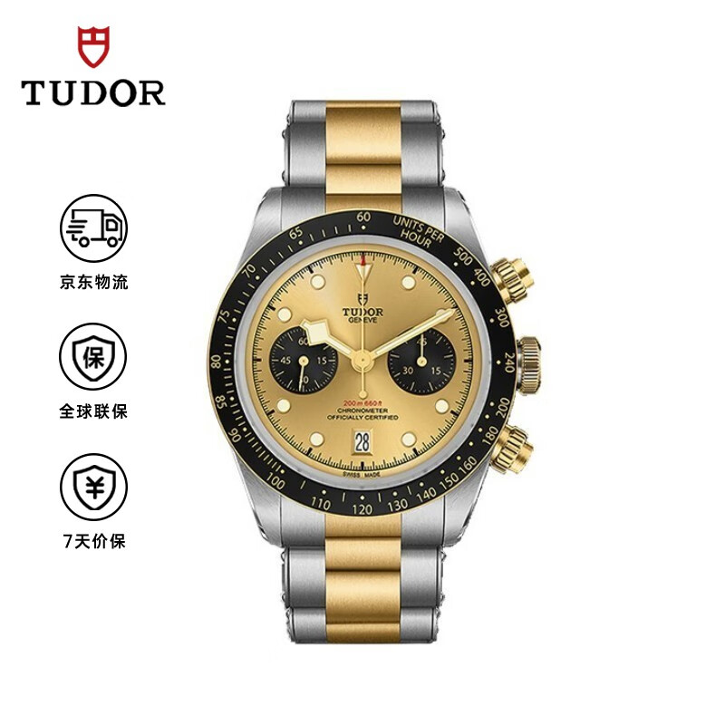 帝舵（TUDOR）碧湾 瑞士手表 钢带金盘 小秒针男表 41mm M79363N-0007