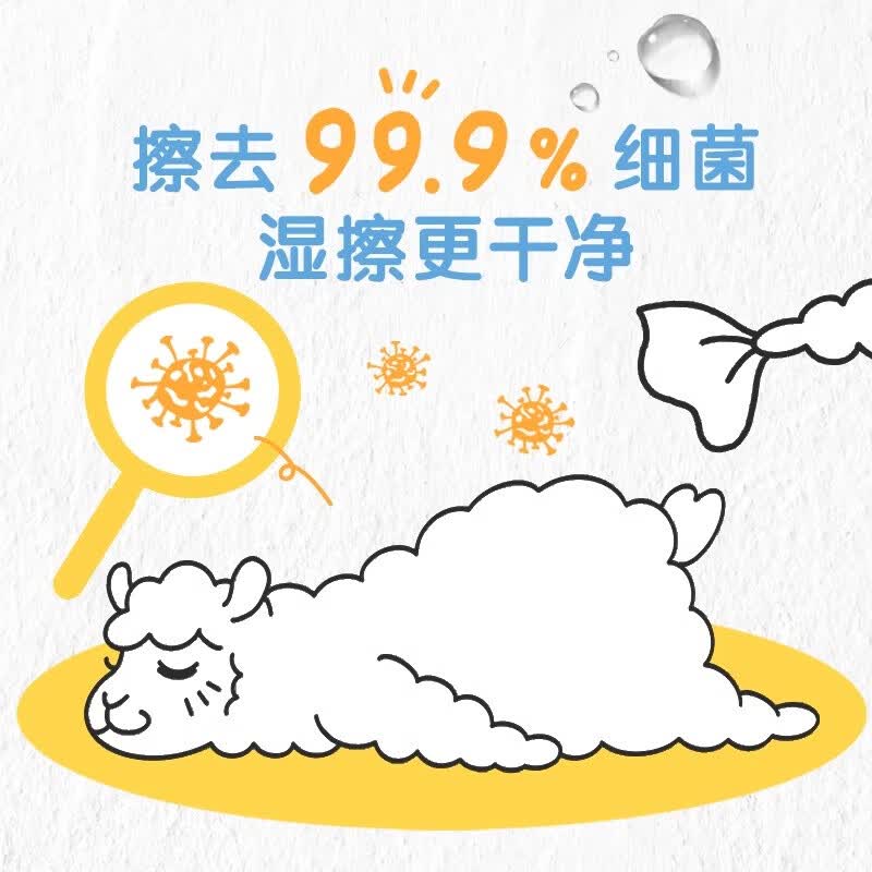 舒洁(Kleenex)湿厕纸7抽便携羊驼湿巾厕纸擦除99.9%细菌温和清爽不堵马桶手纸 舒洁湿厕纸 7抽*18包