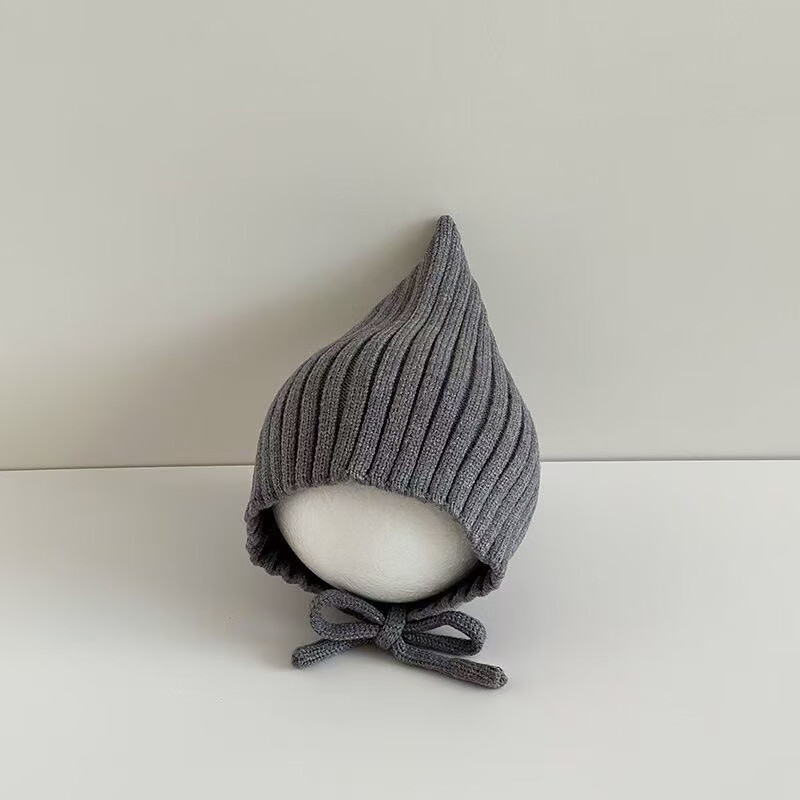 彩虹房子儿童新款秋冬季外出男女宝宝百搭保暖护加绒加厚耳帽合集 尖尖精灵帽【红色】参考5-24个月（43-48cm）