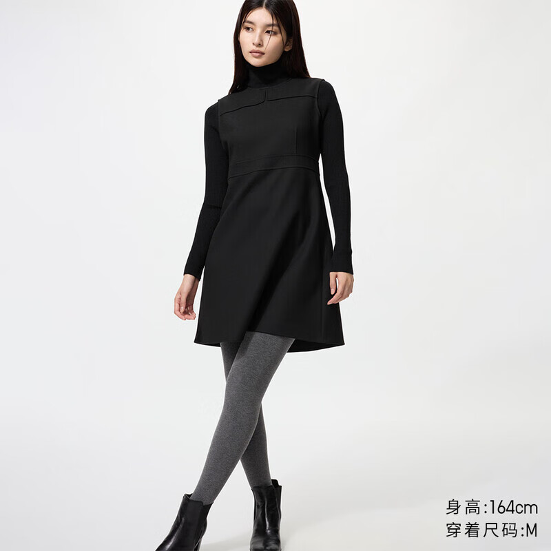 女装HEATTECH EXW绒面连裤袜/保暖衣打底裤秋冬新款  深灰色 M //M