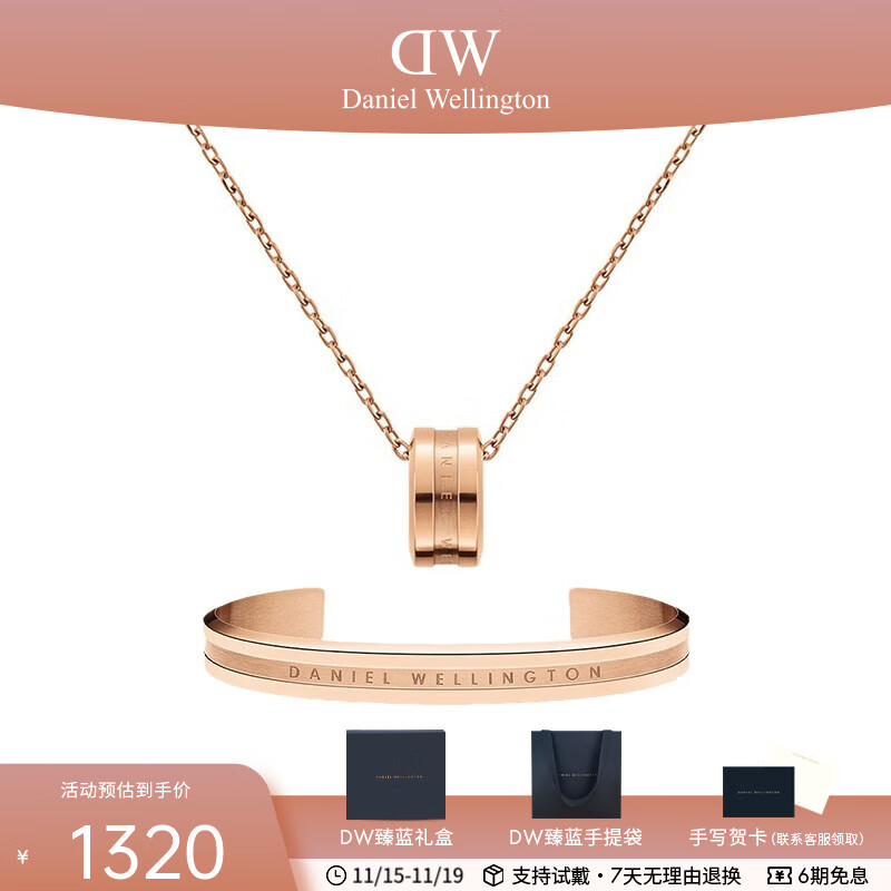 丹尼尔惠灵顿（DanielWellington） dw项链 经典圆环可调节延长时尚饰品 生日礼物送女友 DW004001