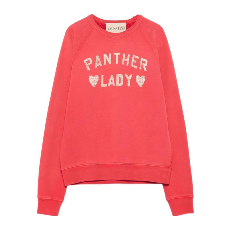 華倫天奴(Valentino)女士衛(wèi)衣保暖舒適棉紅色日常休閑上衣 紅色 均碼 |L