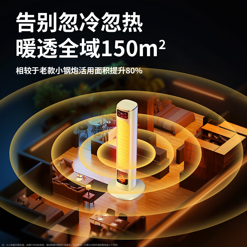 好意诗美国取暖器家用立式暖风机冬季电暖风静音电暖气节能速热卧室烤火炉落地全屋大面积小太阳 【遥控款】远程遥控丨恒温省电丨倾倒断电丨石墨烯加热