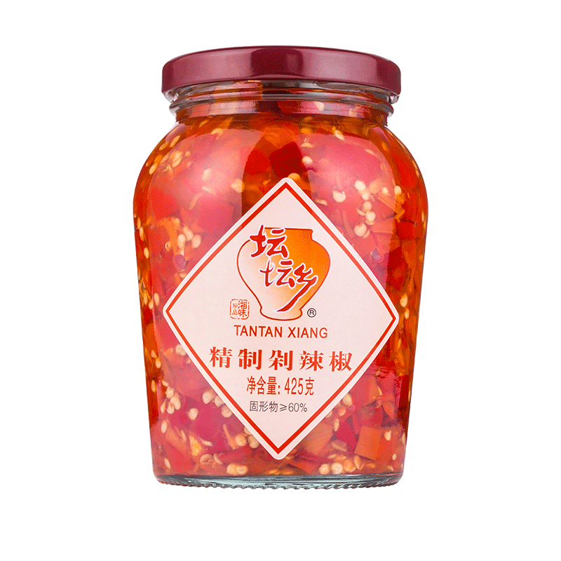 坛坛乡湖南特产  精制剁辣椒酱 425g 下饭鱼头拌饭拌面调味酱