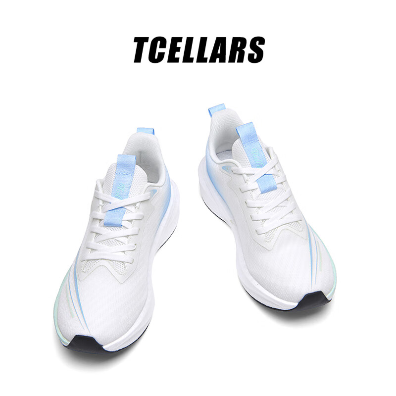 Tcellars雷电2.0 跑步鞋男鞋秋冬碳板缓震轻便入门跑鞋透气情侣运动鞋子男 白月蓝 39